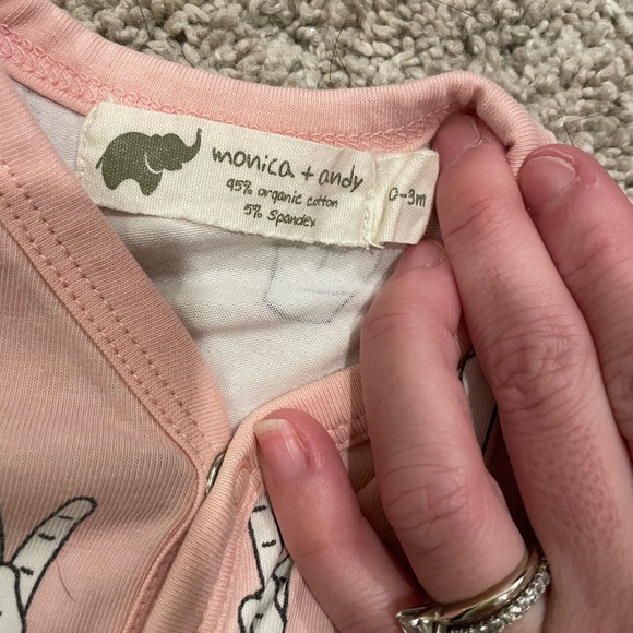 Monica and Andy Baby Girl Footed One Piece - Picture 3 of 3